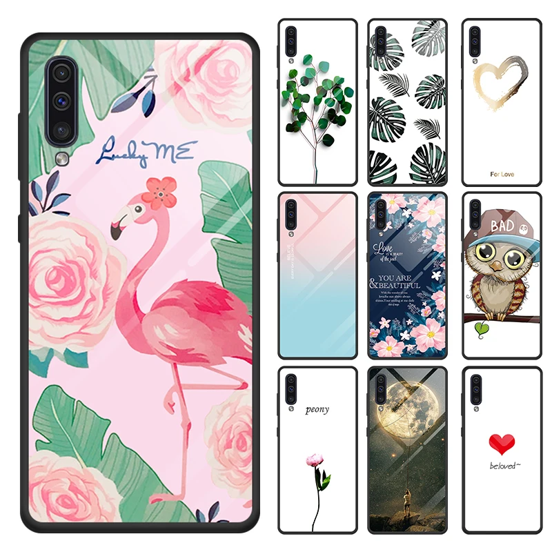 Узор чехол для телефона для samsung A70 A50 A30 A20 A10 A30S A50S Стекло чехол процессором обработки изображений 70 50 30 S 10 20 50S 30 S чехол Coque чехол для телефона