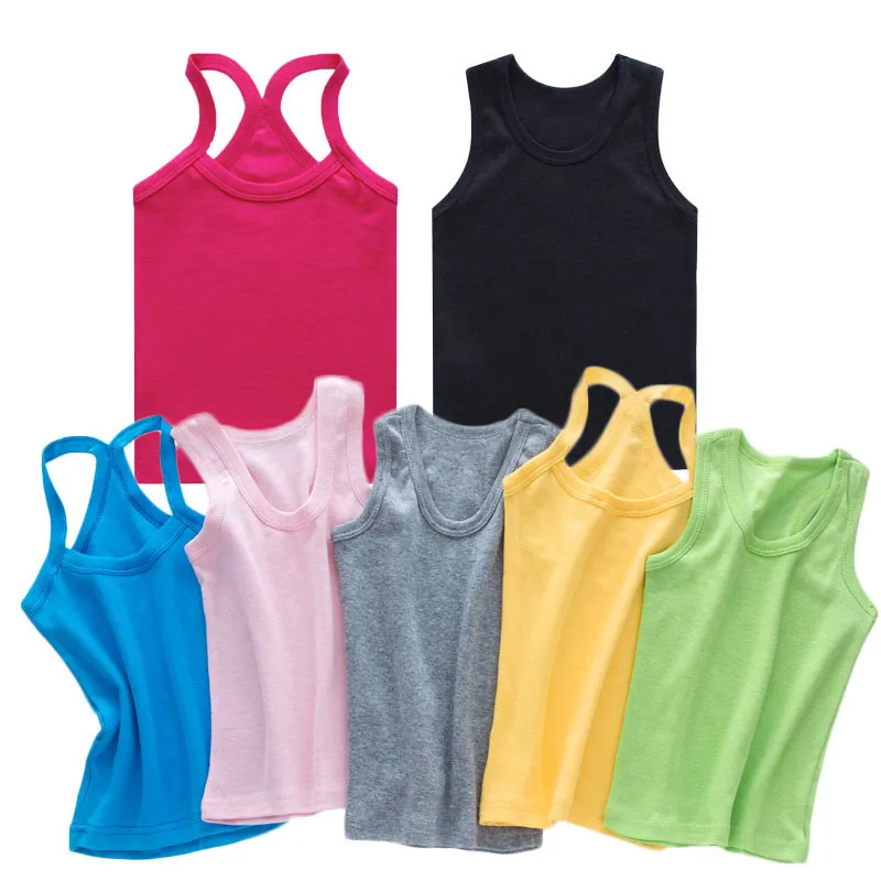 Детский спортивный костюм для мальчиков жилеты летняя одежда детей однотонные