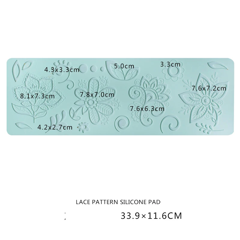 Цветочные силиконовые кружевные формы для украшения тортов помадки пищевые
