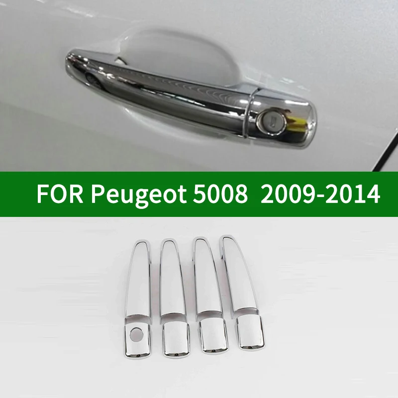 

For Peugeot 5008 2009-2014 Accessory chrome silver car door handle covers trim 2010 2011 2012 2013