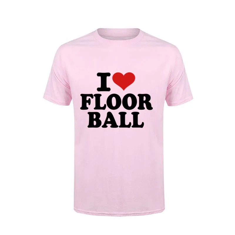 Футболка с надписью I love Floorball для мужчин коротким рукавом Дня отца на заказ