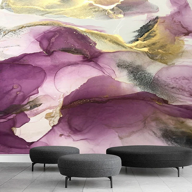 Самоклеющиеся обои на заказ Современная ручная роспись абстрактная