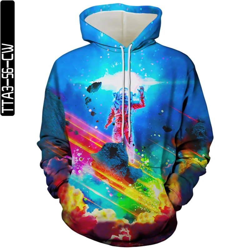 

2021 new 3D printing fun starry sky element men and women sweatshirt hoodie spring and autumn fashion street casual hoodie