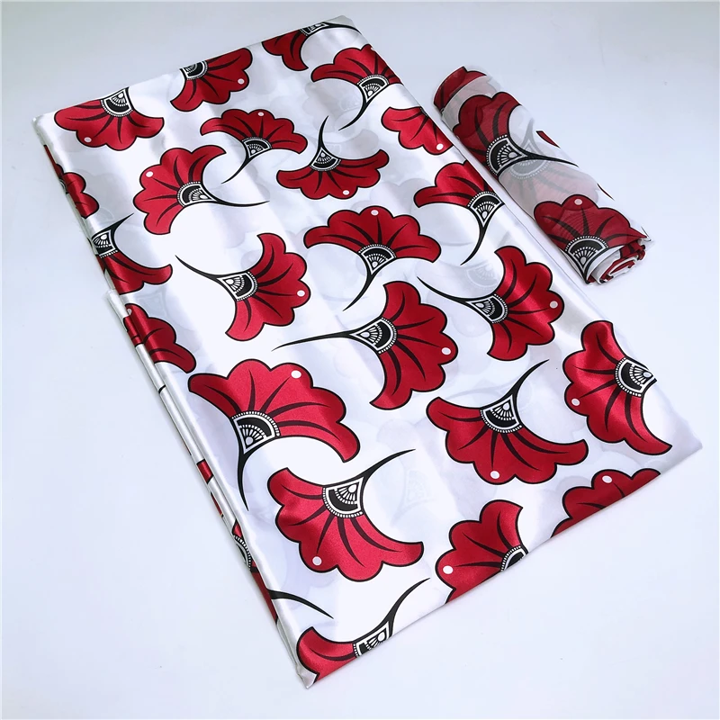 Оптовая продажа атласная шелковая ткань модный африканский восковой дизайн