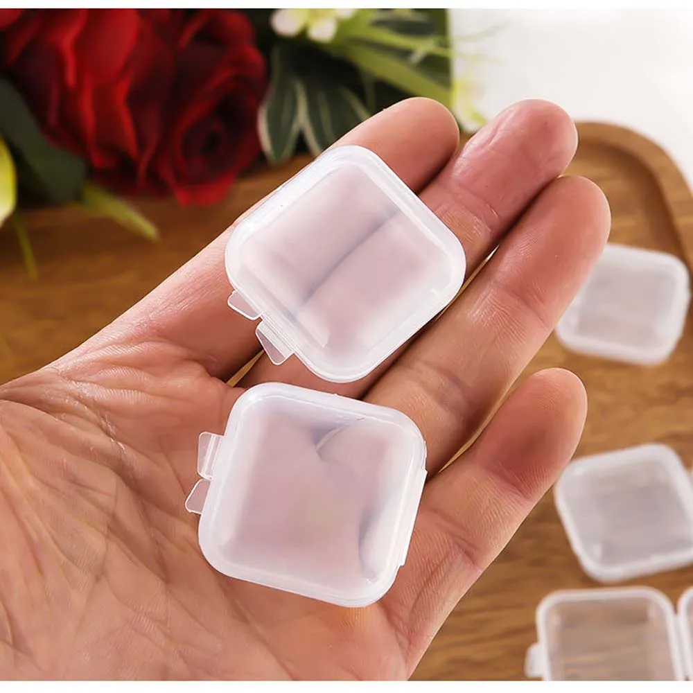 

Packaging Hardware Square Container Sewing Storage Small Plastic Transparent Screw Finishing Organizer Pill for Tool Box