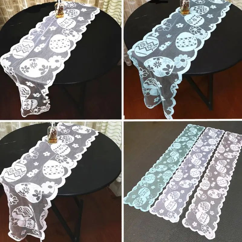 Кружевная настольная дорожка пасхальное яйцо деревенская скатерть лента Hessian