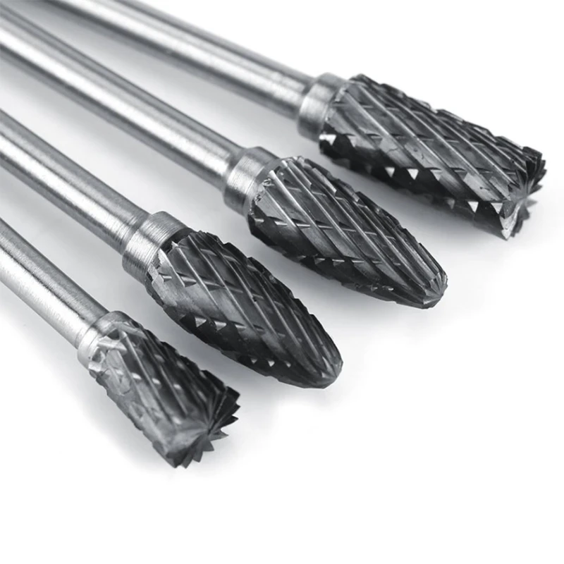 10Pcs/Box Rotary Burrs Metalworking Files Burr Bit Set 3Mm Shank 6Mm Cutting Head Diameter Promotion | Инструменты