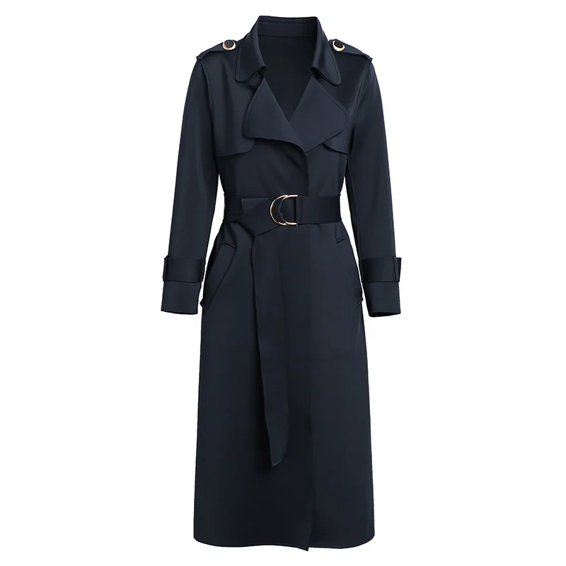 

Windbreaker women's middle and long waistband high end atmospheric British wind coat belt ins autumn 2020 new coat