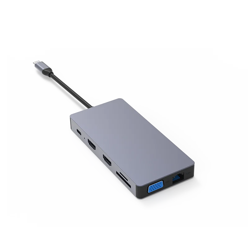 

Type-C Hub with SD/TF Reader 4K Ultra HD HDMI-compatible Chargable Slot Thunderbolt3 Docking Station For MacBook Air/ Huawei Hub