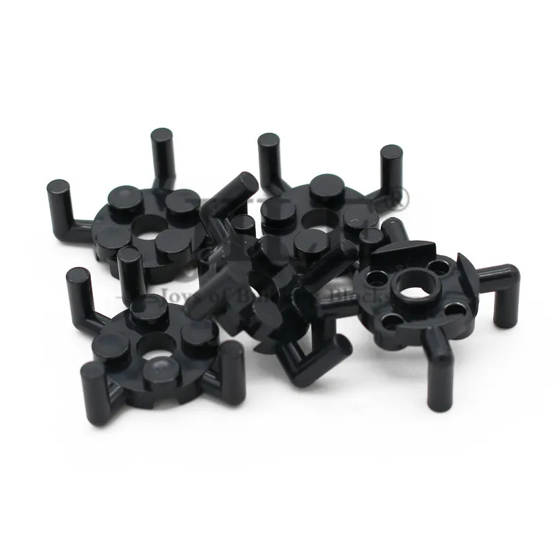 Круглая Пластина Moc 2x2 с отверстием для штифта и 4 руками 98284 просвечивающие