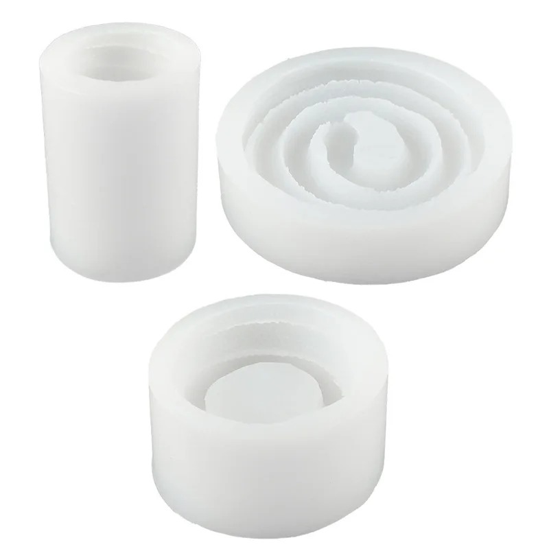 

3D Snake Coiling Design Silicone Candle Molds Concrete Candlestick Aroma Molds Handmade Plaster Clay Crafts Tools Home Art Decor