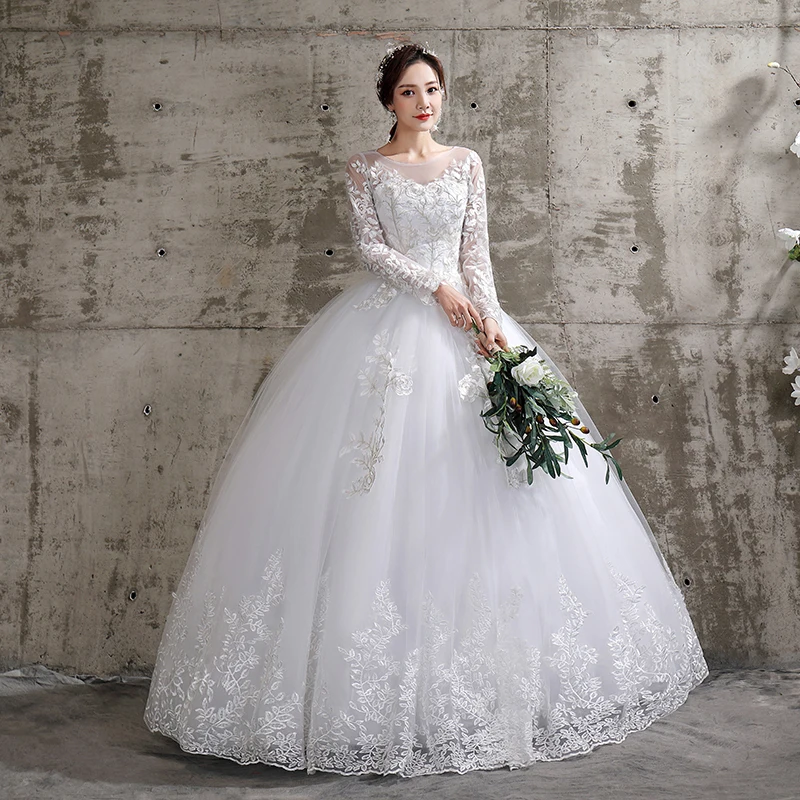 Wedding Dress 2022 New Birde Long Sleeve Ball Gown Luxury Lace Wedding Dresses Vestido De Noiva Robe De Mariee Plus Size 4 Wedding Dress 2022 New Birde Long Sleeve Ball Gown Luxury Lace Wedding Dresses Vestido De Noiva Robe De Mariee Plus Size 4