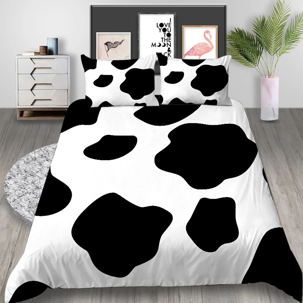 Thumпостельные принадлежности с рисунком коровы Комплект постельного белья