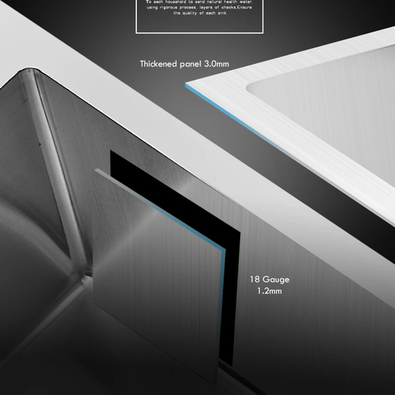 Большая кухонная раковина из нержавеющей стали SUS304 с держателем для ножей ручной