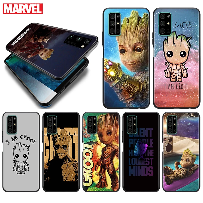 

Silicone Cover Marvel I am Groot For Honor 9 9S 9A 9C 9X 9N 9i V9 10 10i 10X X10 Lite Pro Shockproof Phone Case