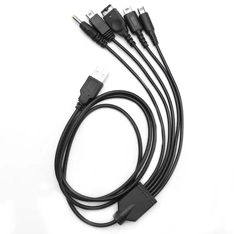 Durable USB Charger Cable Multi-function 5 in 1 Replacement Fit for Nintend NEW 3DS XL NDSLite NDSI LL |