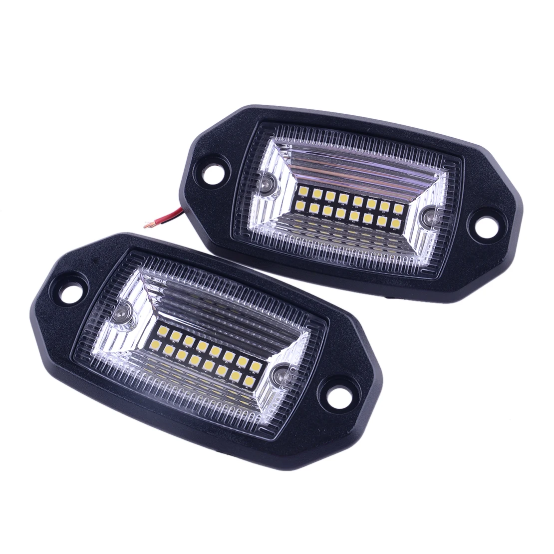 

2pcs 4" 6000-6500K 12V 8W Flush Mount LED Light Pods Flood Beam Front Work Light Reverse Lamp Waterproof IP67 Fit for Offroad