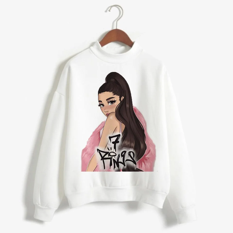Новая Толстовка Ariana Grande, одежда, 7 колец, женские толстовки, негабаритная уличная одежда с капюшоном, Женская печать, капюшон Highstreet