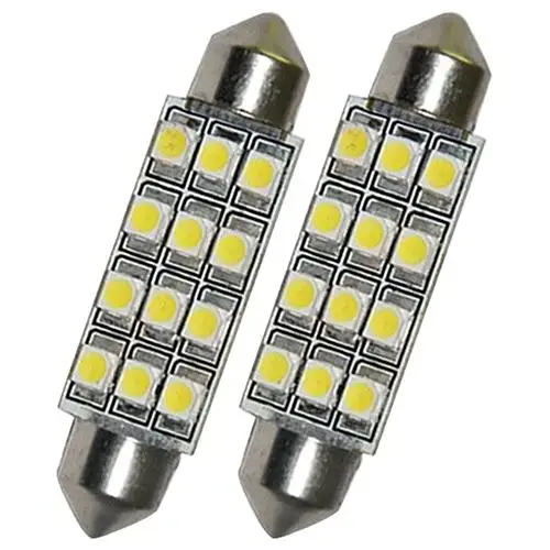 2 предмета автомобиль купол 12 3528 SMD светодиодный лампы светильник гирлянда для