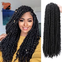 elegant muses synthetic crochet braids hair for passion twist pre looped fluffy 18inch ombre pre twisted for black woman