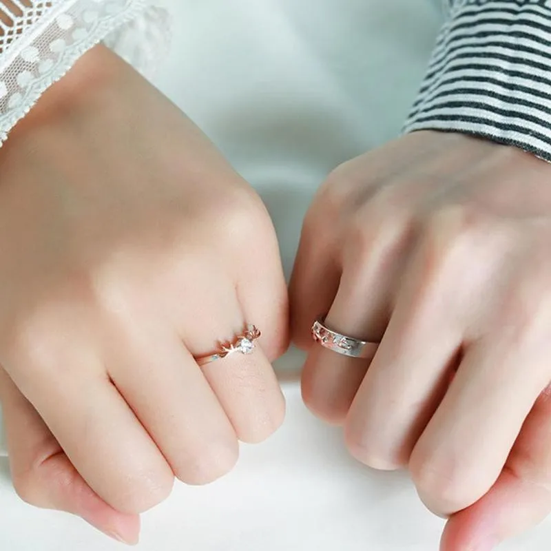 Симпатичные кольца с оленями для женщин и мужчин простые ювелирные изделия