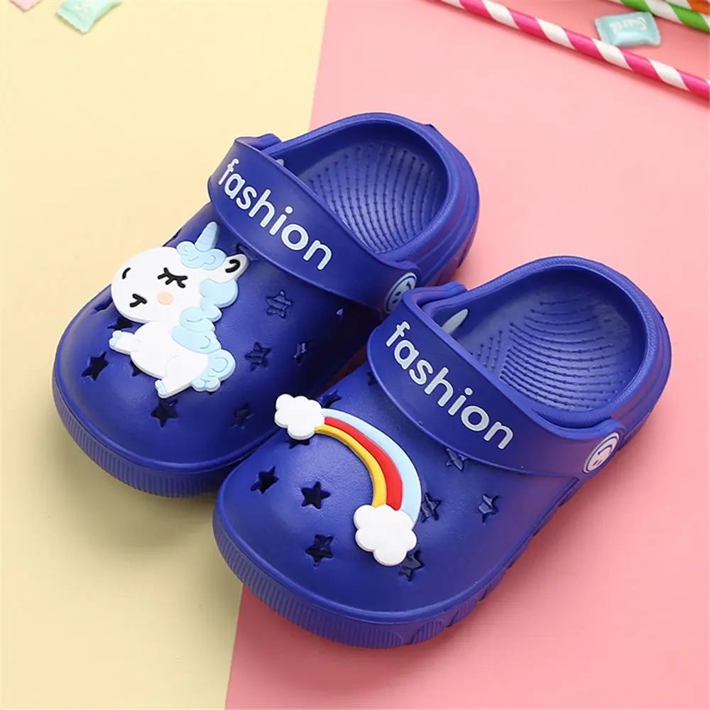 Детские тапочки сандалии летние Crocs Kitty Spidermen единорог радуга Супермен домашние