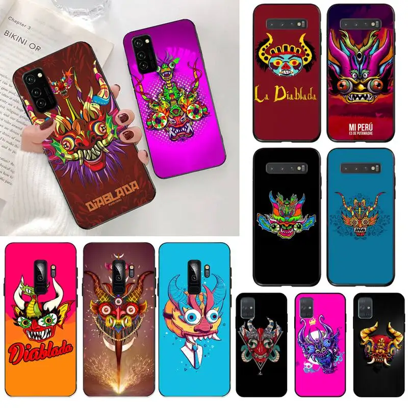 

CUTEWANAN Spain La Diablada Art DIY Luxury Phone Case for Samsung S20 plus Ultra S6 S7 edge S8 S9 plus S10 5G lite 2020