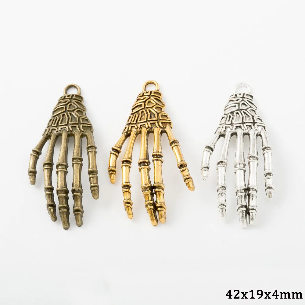 

6PCS/Lot Gold Color Alloy Hand Charms For DIY Bracelet Jewelry Making DIY Jewelry Findings Fashion Necklaces 2021