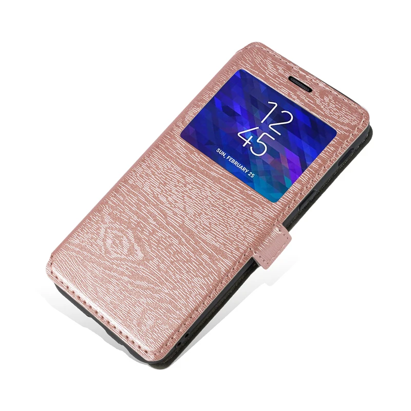 Rose Gold Чехол-сумка из искусственной кожи для телефона Doogee Y7, флип-чехол Для Doogee N10, чехол-книжка с окошком для просмотра, мягкий силиконовый чехол из ТПУ - Цвет: Rose Gold