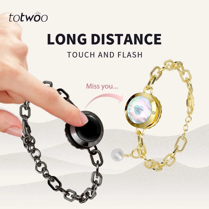 

Totwoo Smart falsh shine fashion couple bracelet jewelry for women wedding Anniversary gifts no distance limit