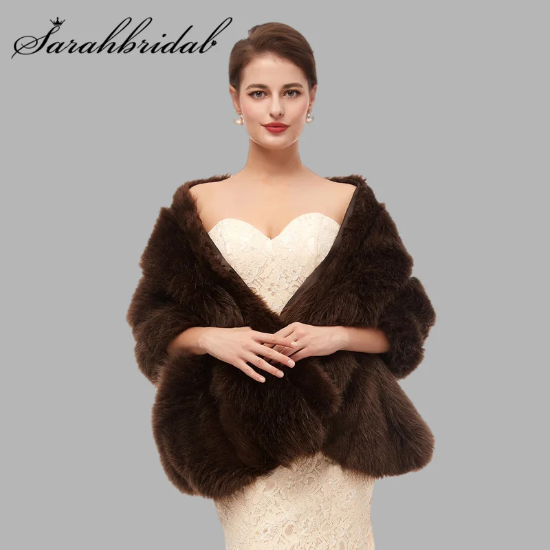 

Elegant High Quality Women Warm Bridal Shawls One Size Wedding Coat Casual Jacket Evening Party Wrap Holiday Accessories WP0030
