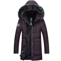 2020 new winter jacket men fur collar hooded parkas gery duck down jackets padded warm mens coat chaqueta hombre wxf420