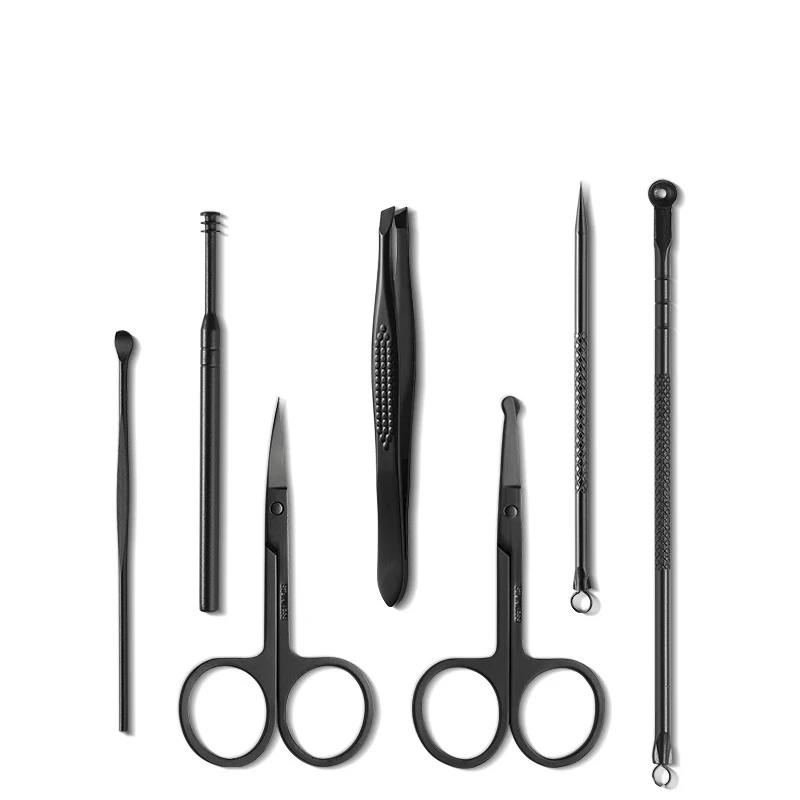 

18 in 1 Stainless Steel Nail Clipper Kit With Case Professional Nail Care Manicure Set Pedicure Cutters Scissor Tweezer Knife