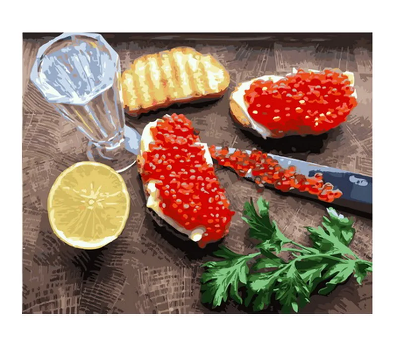 

Frameless diy painting by numbers picture by numbers for home decor still life painting 4050cm caviar