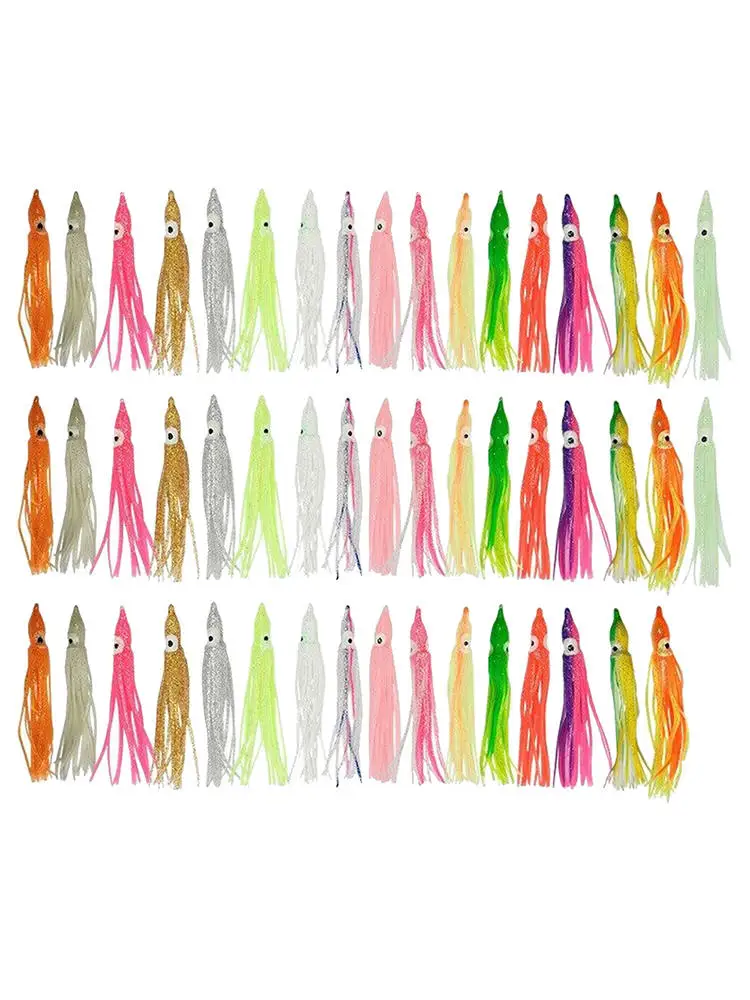 50 шт. (4 см) для рыбалки мягкие блесны на удочку Глава приманки резиновые Кальмар