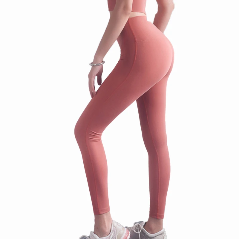 Бесшовные Леггинсы для йоги с высокой талией спортивные колготки не смущающие