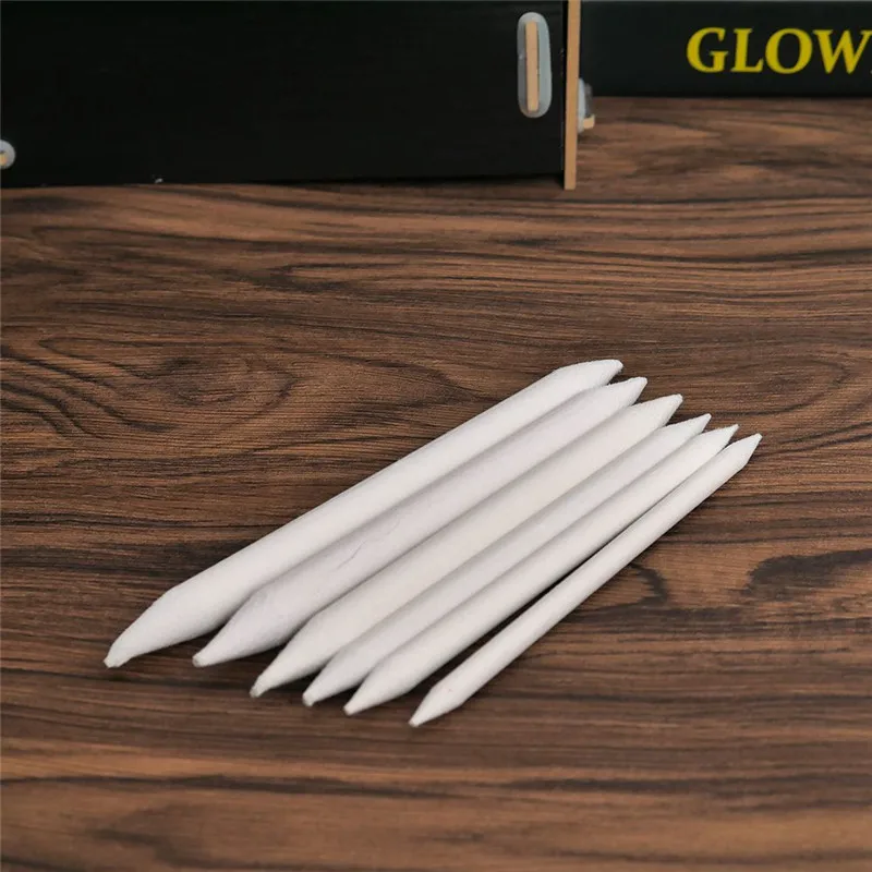 Пеньковая ручка для растушевки и карандашей белая рисования разных размеров