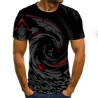 Новая мужская футболка с 3D принтом, модная футболка в стиле Харадзюку с геометрическим рисунком, в клетку, Повседневная футболка с круглым вырезом, мужская уличная спортивная футболка с 3D рисунком
