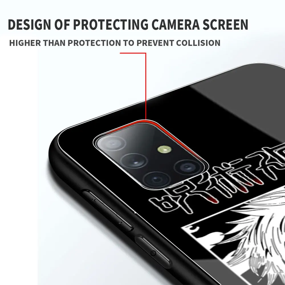 

Jujutsu Kaisen Anime Gojo Satoru Phone Case for Samsung Galaxy A51 A71 A50 A70 A21s A31 A10 A41 A20e A30 A11 A40 Glass Cover