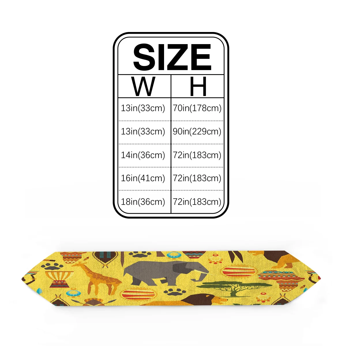 Животное слон Лев Жираф иллюстрация желтая настольная дорожка Настольный Флаг