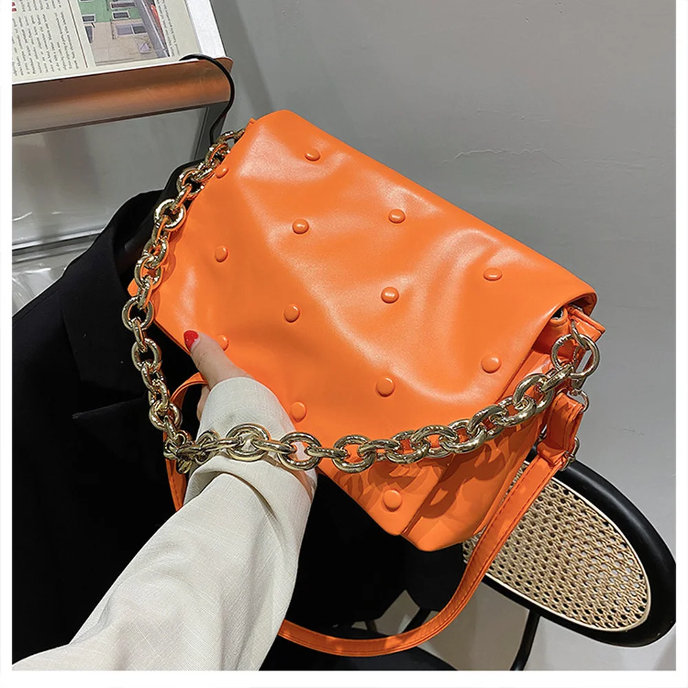 

Роскошная дизайнерская сумка для женщин, сумки и кошельки, оранжевая модная копия сумочки, Женская Высококачественная кожаная сумка-тоут ч...