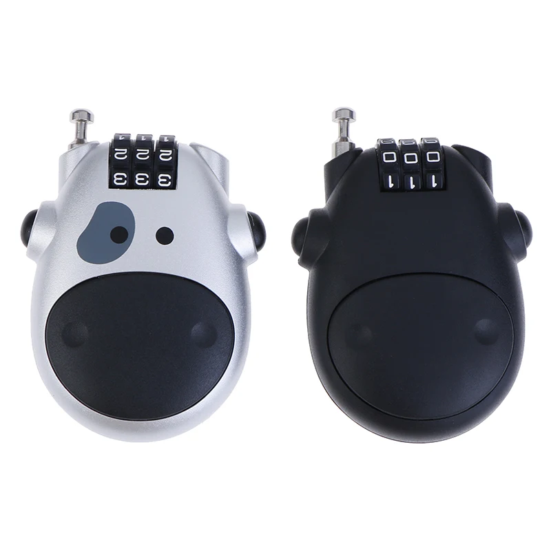 

New random Password Padlock Luggage Metal Lock Retractable Bike Motorbike Helmet Lock