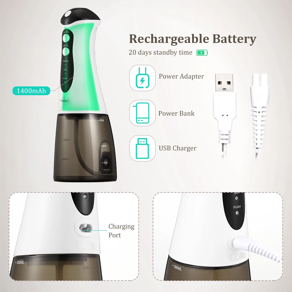 GBlife FC159 ирригатор для полости рта USB перезаряжаемая Вода Flosser переносная зубная