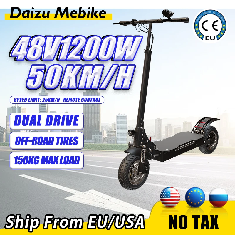 

Электрические скутеры без НДС для взрослых, 48 В, 1200 Вт, Скутер Фристайл, высокоскоростной 50 км/ч, складной электрический скейтборд, Новое пос...