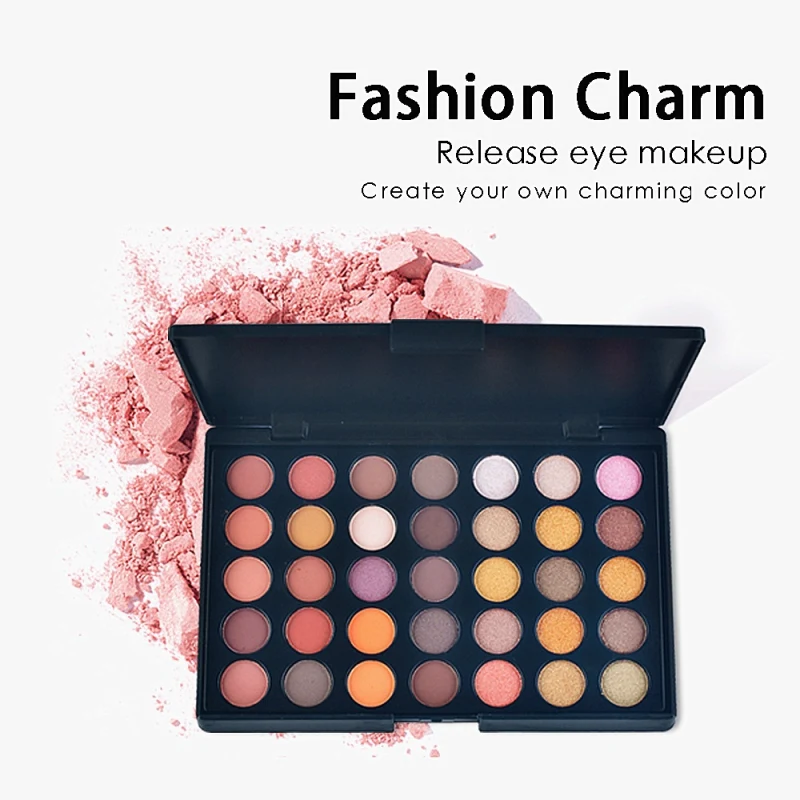 

35-color Eyeshadow Palette Waterproof Smudge-proof Long Lasting Easy To Color Eye Shadow