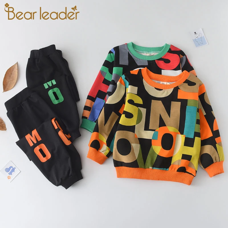 

Bear Leader Boys Clothing Sets New Autumn Boys Clothes Print Sweatshirt Pants 2Pcs Suit Casual Kids Clothing Sets for 1-5 Years