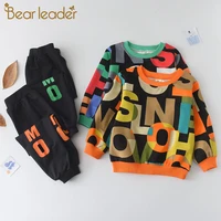 bear leader boys clothing sets new autumn boys clothes print sweatshirt pants 2pcs suit casual kids clothing sets for 1 5 years