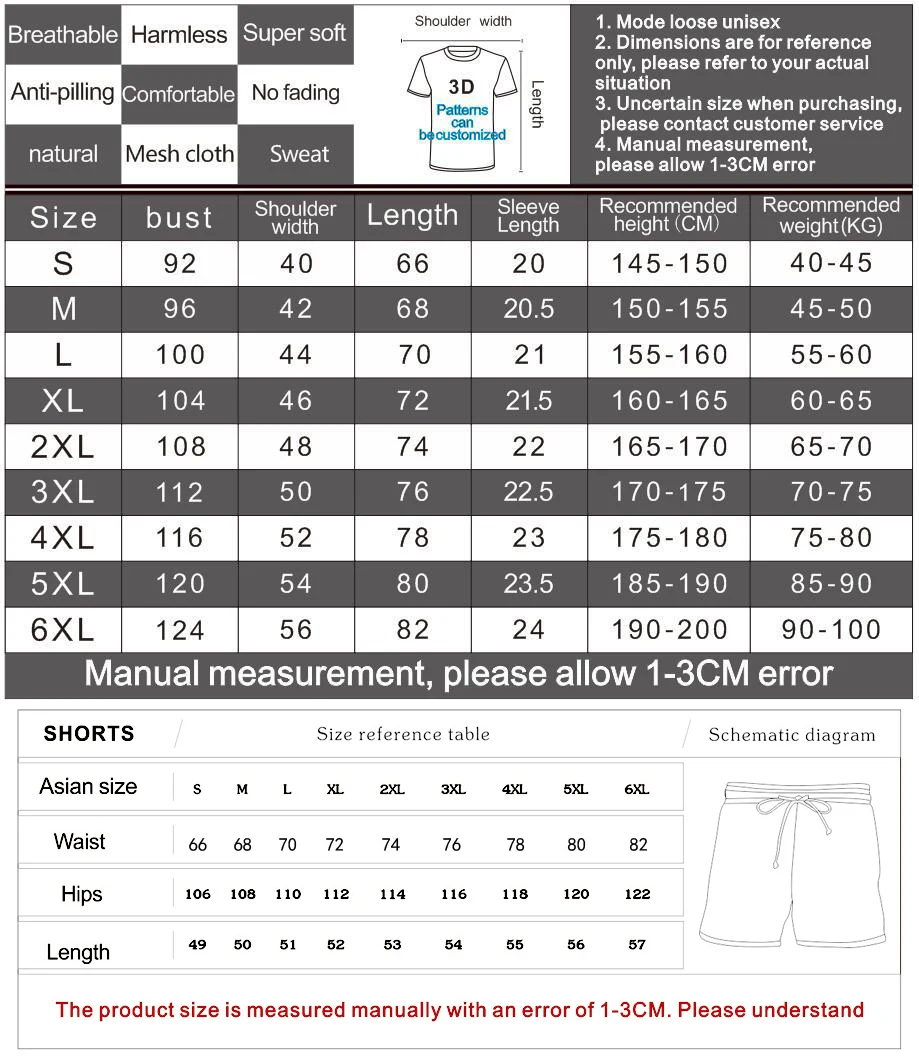 

Fashion summer men's sportswear suits men's short-sleeved gradient printed T-shirt shorts 2 pieces of street hip-hop men's sport