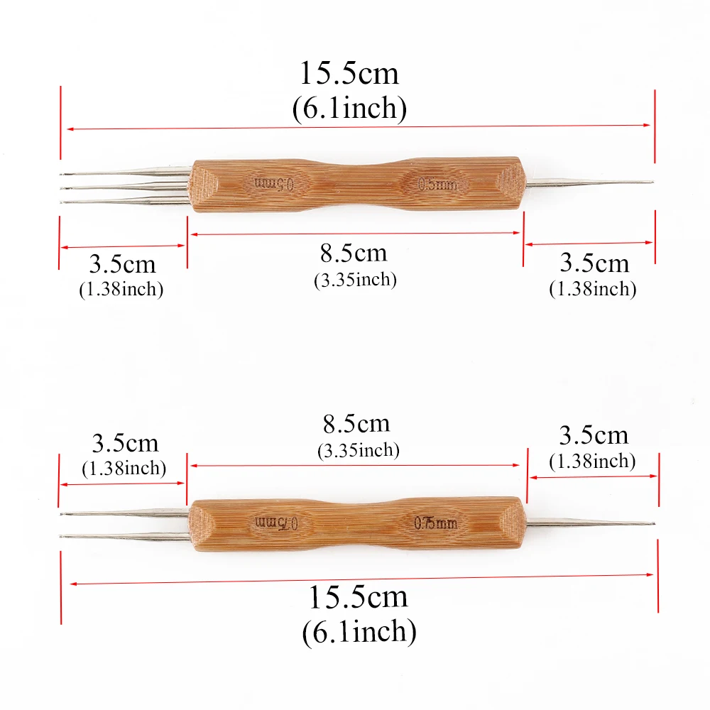 Alileader 1 2 3 крючка дредлока крючком крюк бамбуковый дредлок дредлоки ткацкая игла