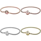 Браслет-цепочка Змея с блестящей короной и застежкой